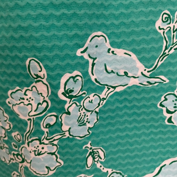Lilly pulitzer green birds and bees fit and flare dress 6 - Picture 4 of 6